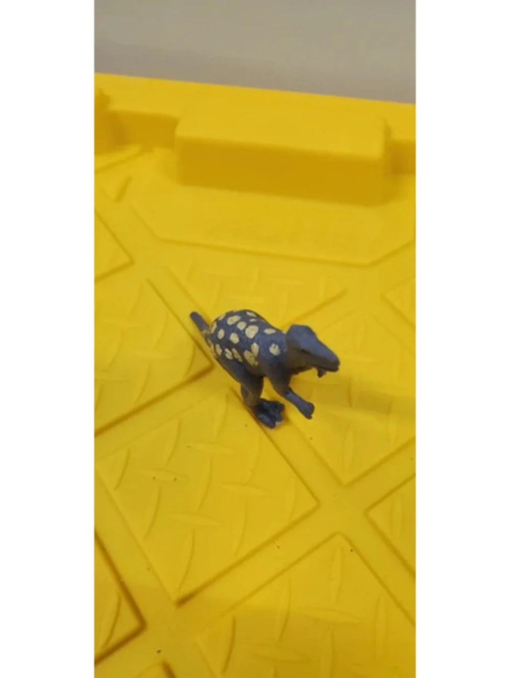 Vintage Plastic Dinosaur Toy Figure Dotted Pattern Collectible